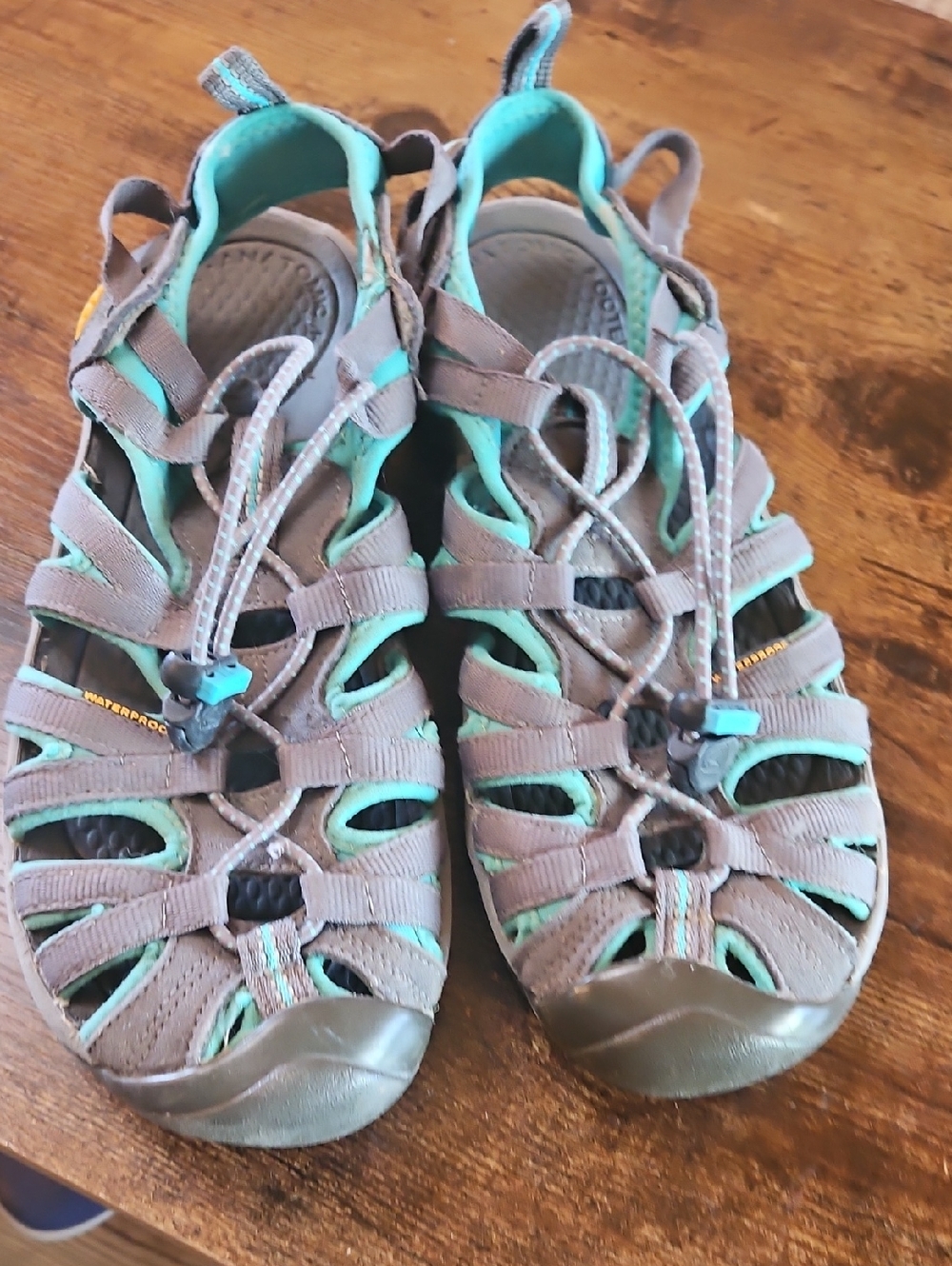 Keen Women's Teal and Brown Strappy Outdoor Sandals